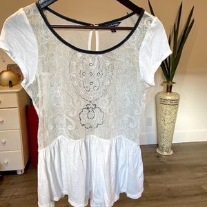 American Eagle Sheer Lace Top
